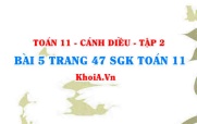 Bài 5 trang 47 Toán 11 tập 2 Cánh Diều